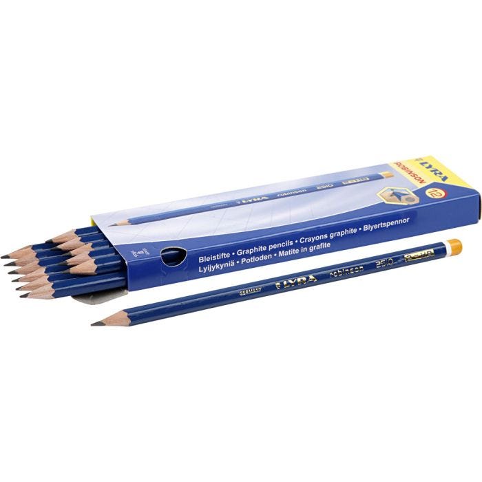 Robinson Bleistifte, D 6,8 mm, HB, Mine 2 mm, 12 Stk/ 1 Pck