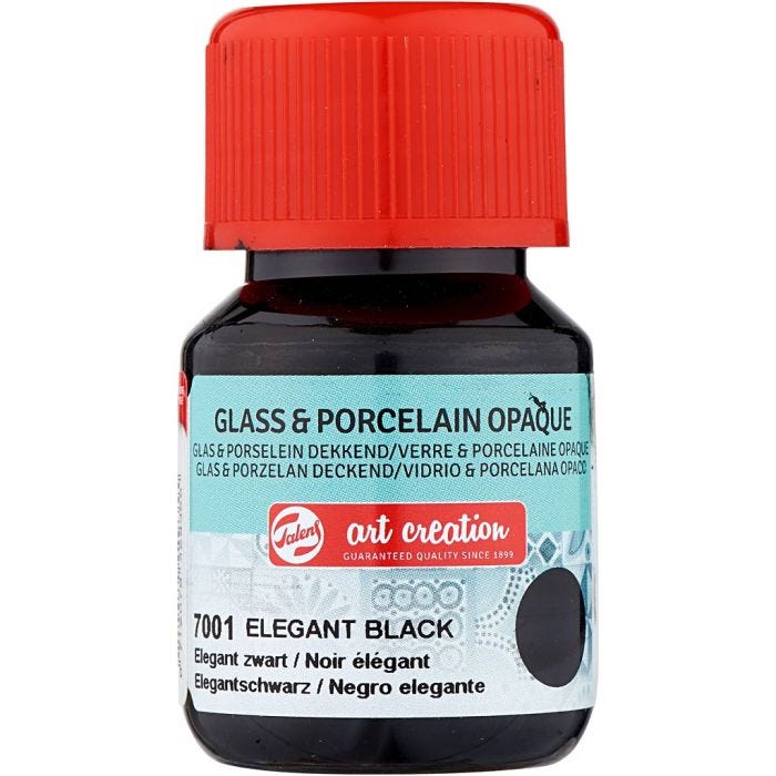 Keramik- und Porzellanfarbe, Schwarz, 30 ml/ 1 Fl.