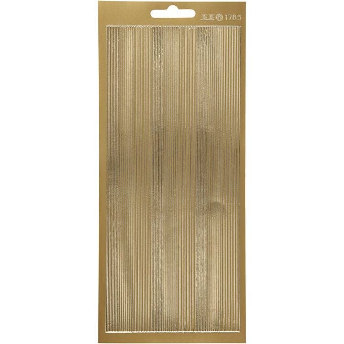 Sticker, Bordüren, Blatt 10x23 cm, Gold, 1 Bl.