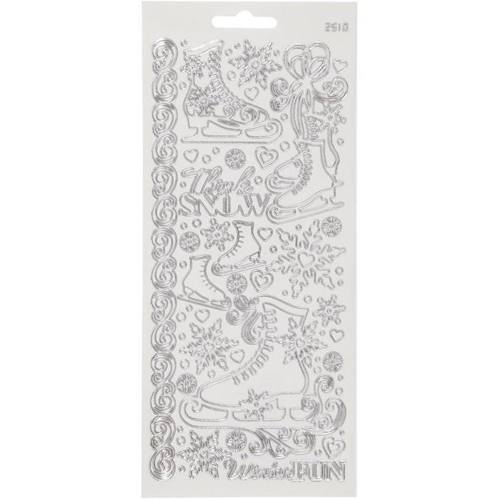Sticker, Schlittschuhe, Blatt 10x23 cm, 1 Bl.