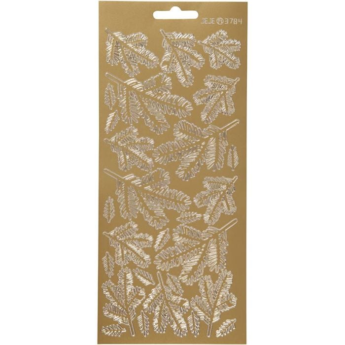 Sticker, Zweige, Blatt 10x23 cm, Gold, 1 Bl.