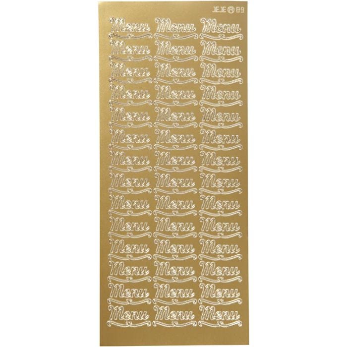 Sticker, Blatt 10x23 cm, Gold, 1 Bl.
