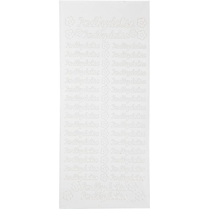 Sticker, Blatt 10x23 cm, Weiß, 1 Bl.