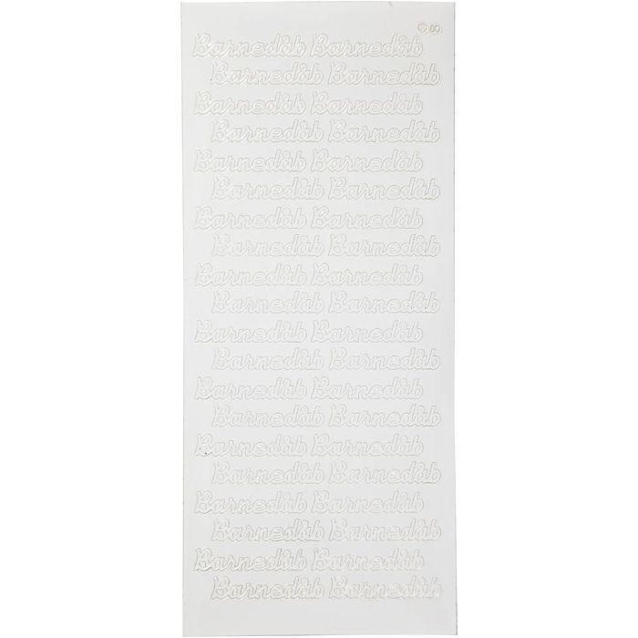 Sticker, Blatt 10x23 cm, Weiß, 1 Bl.