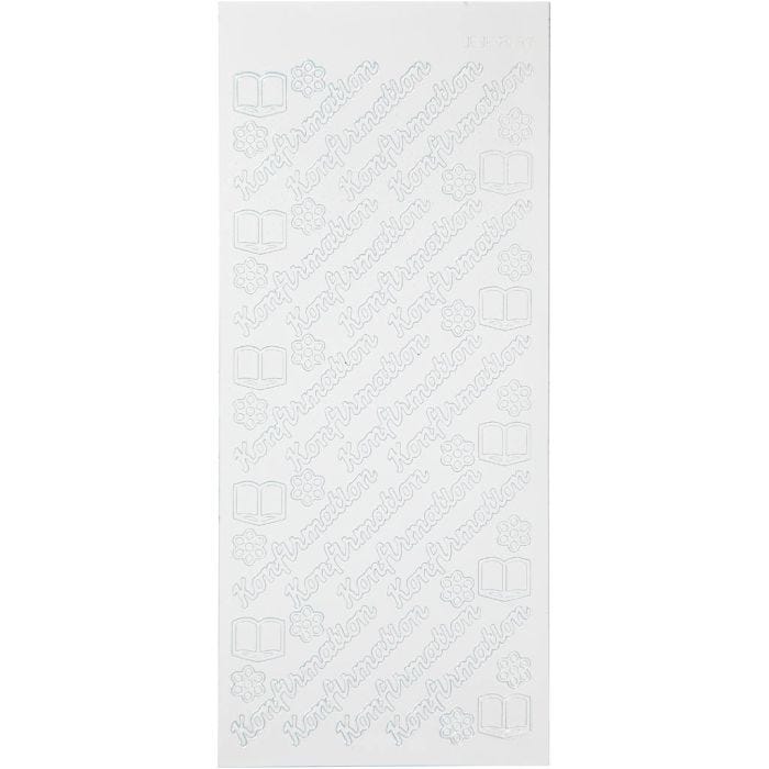 Sticker, Blatt 10x23 cm, Weiß, 1 Bl.