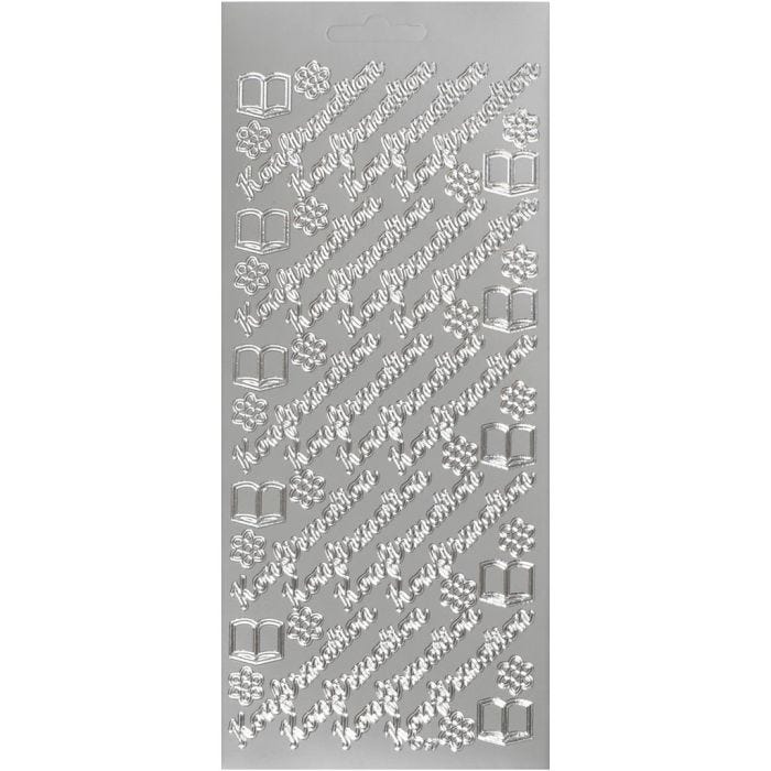 Sticker, Silber, 1 Bl.