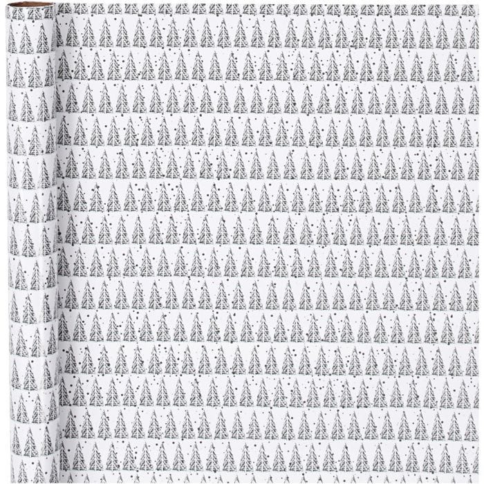 Geschenkpapier, Kiefernzweige mit Zapfen, B 70 cm, 80 g, Grün, Weiß, 4 m/ 1 Rolle