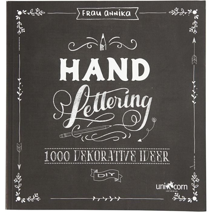 Inspirationsheft "Hand Lettering", Größe 22x23 cm, Dicke 2 cm, Anzahl der Seiten 143, 1 Stk