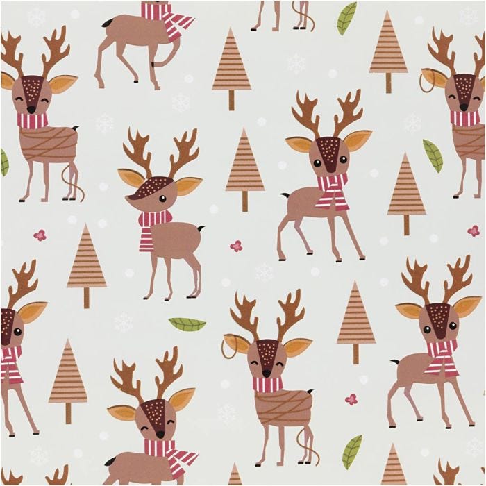 Geschenkpapier, Bambi, B 50 cm, 80 g, Arktisblau, 5 m/ 1 Rolle