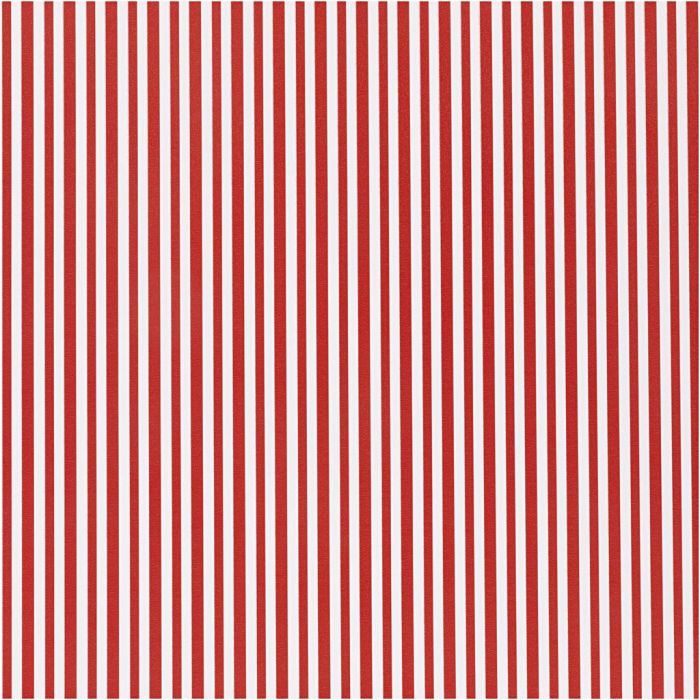Geschenkpapier, Streifen, B 50 cm, 80 g, Rot/Weiß, 5 m/ 1 Rolle