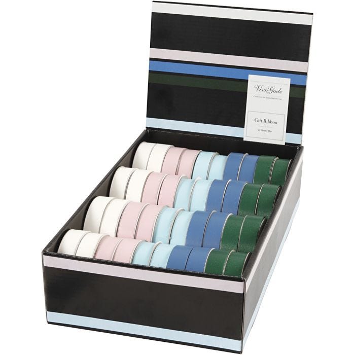 Kräuselband, B 18 mm, Sortierte Farben, 40x25m/ 1 Pck