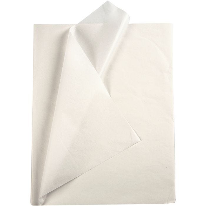 Seidenpapier, Blatt 50x70 cm, 17 g, Weiß, 10 Bl./ 1 Pck