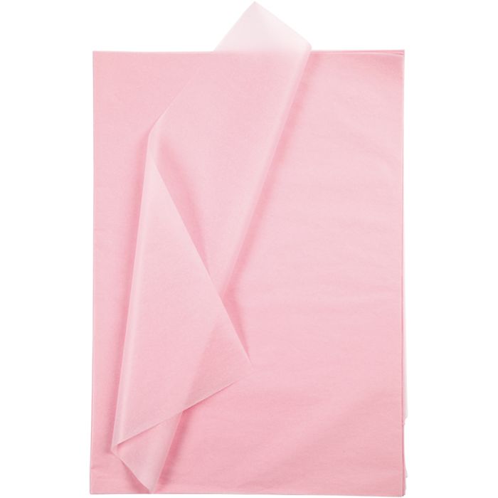 Seidenpapier, Blatt 50x70 cm, 17 g, Hellrosa, 25 Bl./ 1 Pck