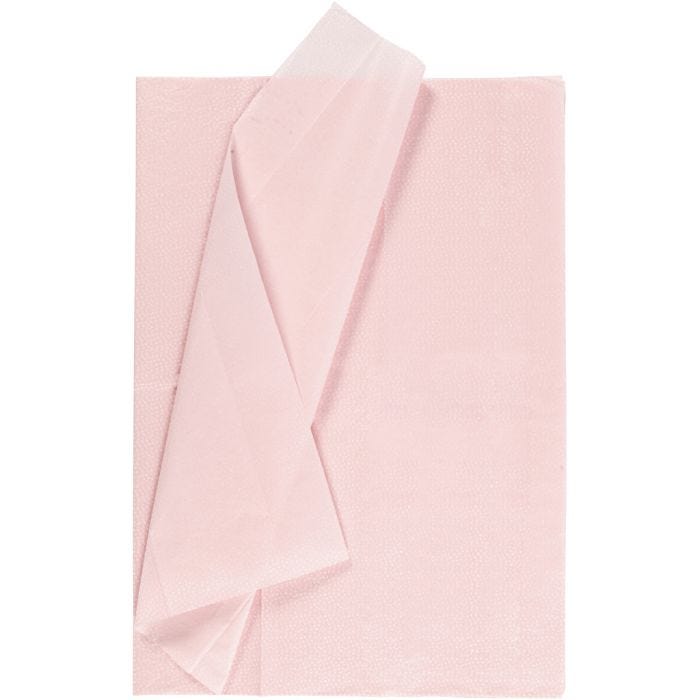 Seidenpapier, mit Punkten, Blatt 50x70 cm, 14 g, Rosa, 6 Bl./ 1 Pck