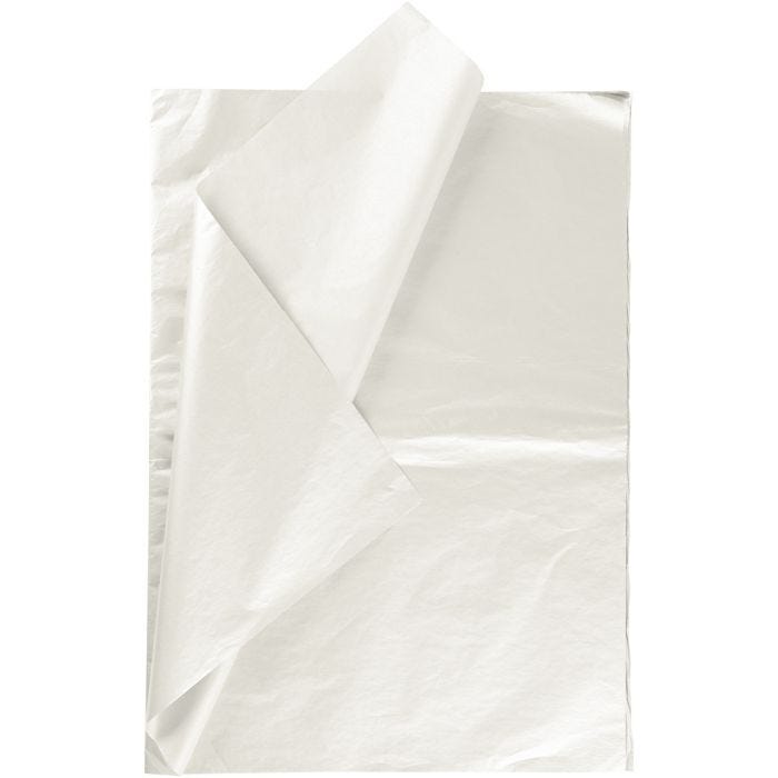 Seidenpapier, Blatt 50x70 cm, 17 g, Perlmutt, 6Bl./ 1 Pck