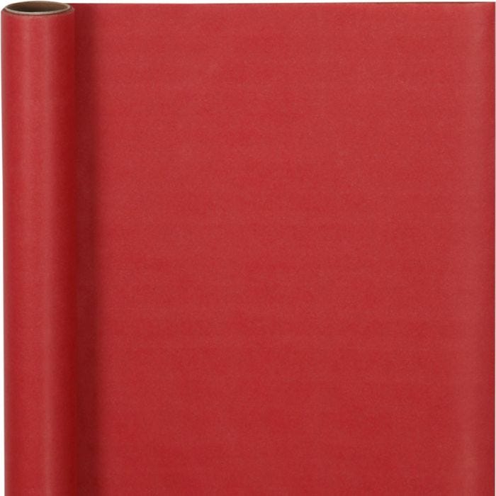 Geschenkpapier , B 50 cm, 60 g, Rot, 5 m/ 1 Rolle