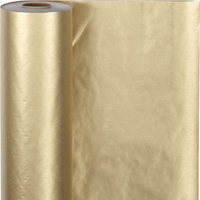 Geschenkpapier , B 50 cm, 60 g, Gold, 100m/ 1 Rolle
