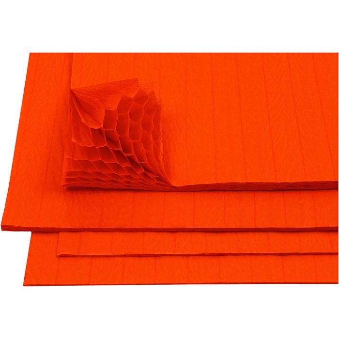 Harmonika-Papier, Blatt 28x17,8 cm, Orange, 8 Bl./ 1 Pck