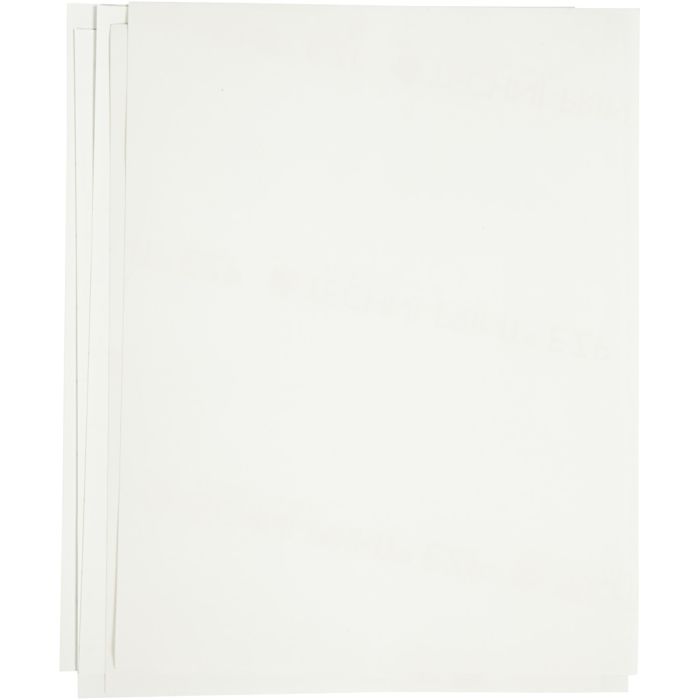 Transfer-Bügelfolie, Blatt 21,5x28 cm, für helle und dunkle Textilien, Weiß, 12Bl./ 1 Pck