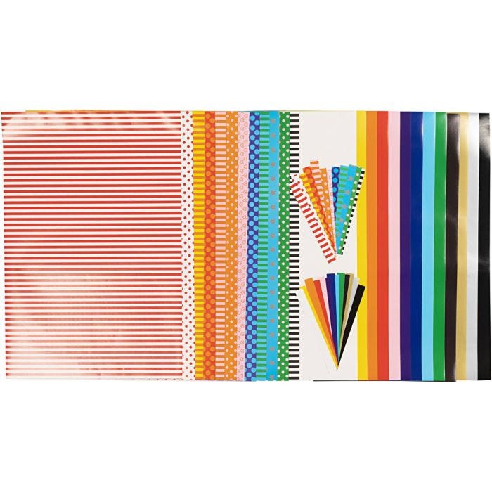 Glanzpapier, Blatt 32x40 cm, 80 g, 1 Set