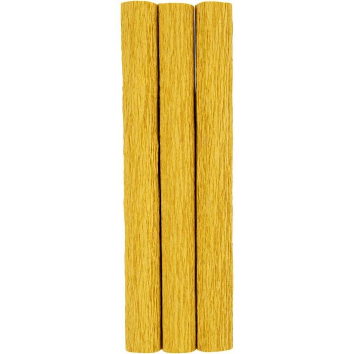 Krepppapier, Blatt 25x60 cm, Kreppanteil: 180%, 105 g, Curry, 3 Bl./ 1 Pck