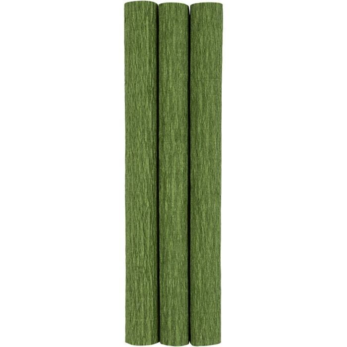 Krepppapier, Blatt 25x60 cm, Kreppanteil: 180%, 105 g, Lindgrün, 3 Bl./ 1 Pck