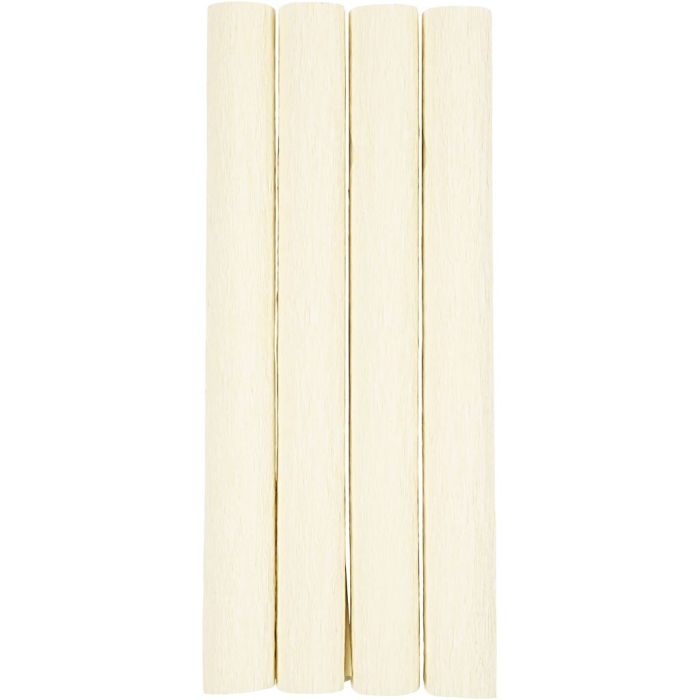 Krepppapier, Blatt 25x60 cm, Kreppanteil: 180%, 105 g, Creme, 4 Bl./ 1 Pck
