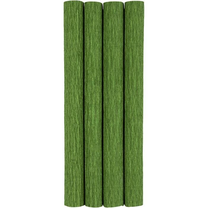 Krepppapier, Blatt 25x60 cm, Kreppanteil: 180%, 105 g, Lindgrün, 4 Bl./ 1 Pck