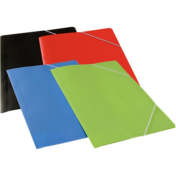 A4, Schwarz, Blau, Grün, Rot, 4x10 Stck., 40 Stk/ 1 Pck
