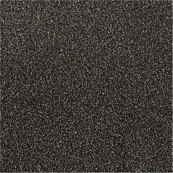 Glitzerfolie, B 35 cm, Dicke 110 my, Schwarz, 2m/ 1 Rolle