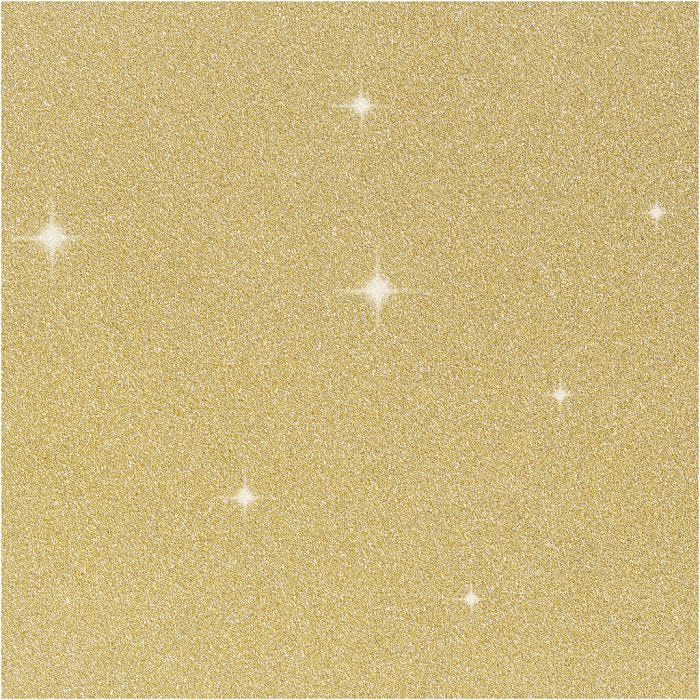 Glitzerfolie, B 35 cm, Dicke 110 my, Gold, 2 m/ 1 Rolle