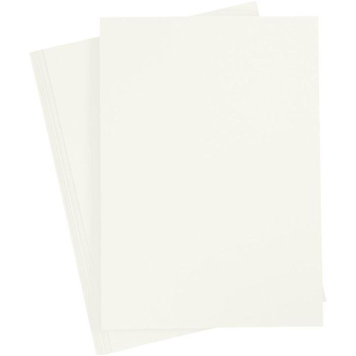 Karton, farbig, A4, Blatt 210x297 mm, 180 g, Naturweiß, 20 Bl./ 1 Pck