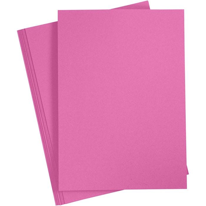 Karton, farbig, A4, Blatt 210x297 mm, 180 g, Pink, 20 Bl./ 1 Pck