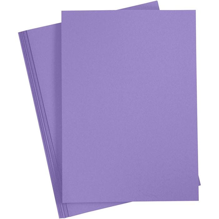 Karton, farbig, A4, Blatt 210x297 mm, 180 g, Flieder, 20 Bl./ 1 Pck