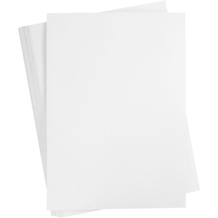 Karton, farbig, A2, Blatt 420x594 mm, 180 g, Weiß, 100 Bl./ 1 Pck