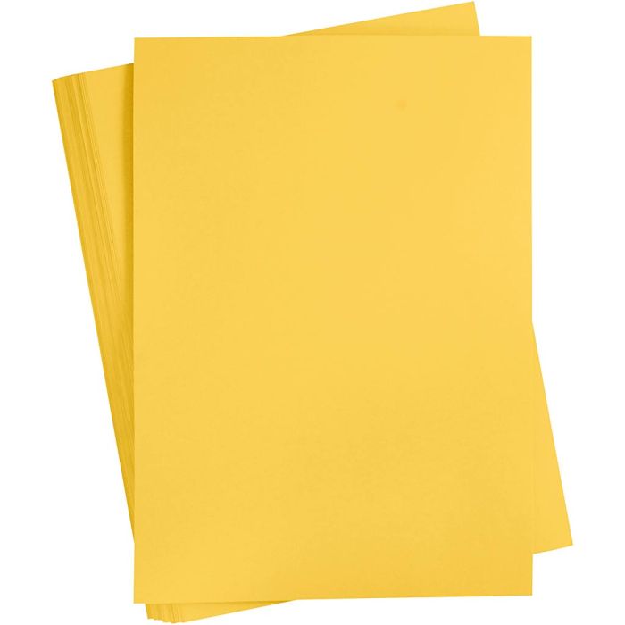 Karton, farbig, A2, Blatt 420x594 mm, 180 g, Sonnengelb, 100 Bl./ 1 Pck