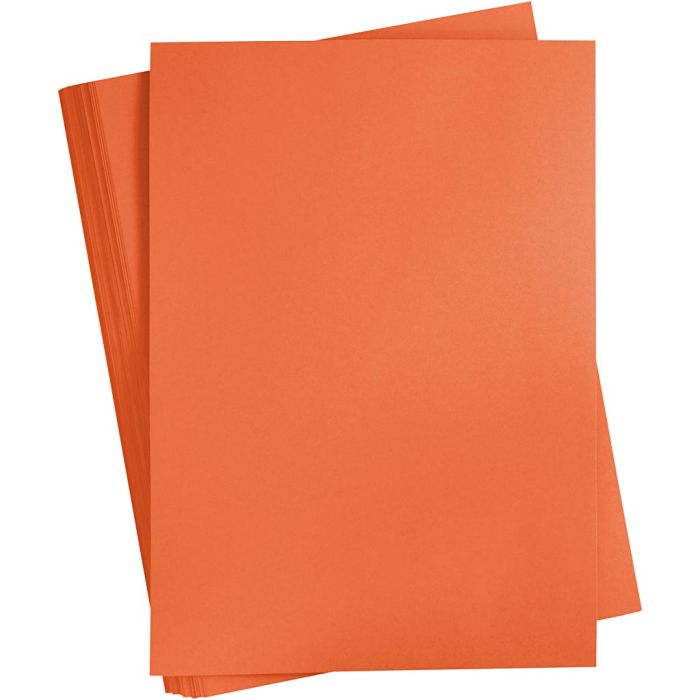 Karton, farbig, A2, Blatt 420x594 mm, 180 g, Orange, 100Bl./ 1 Pck