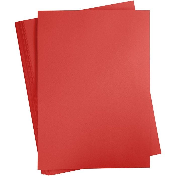 Karton, farbig, A2, Blatt 420x594 mm, 180 g, Rot, 100 Bl./ 1 Pck
