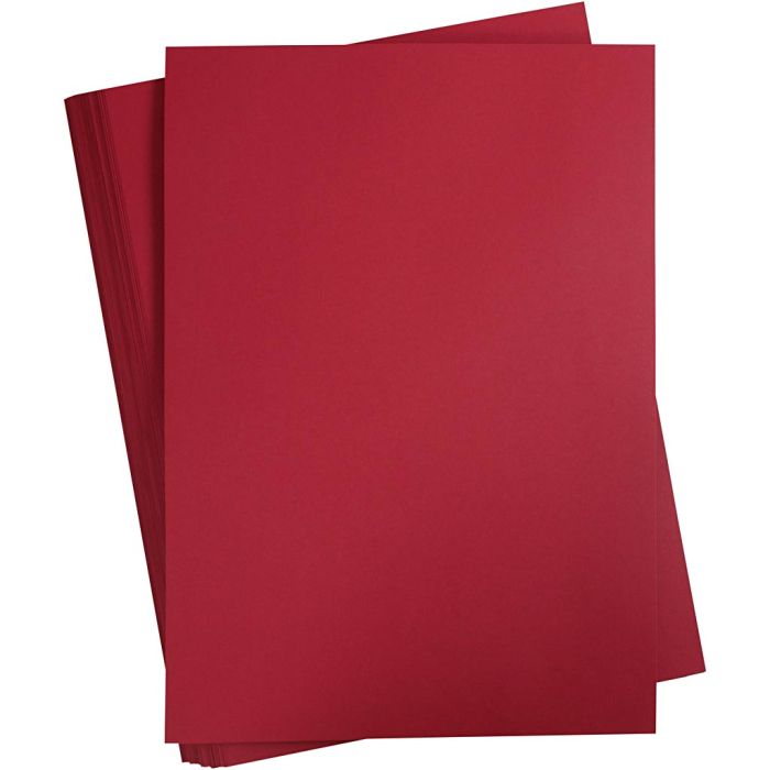 Karton, farbig, A2, Blatt 420x594 mm, 180 g, Weihnachtsrot, 100 Bl./ 1 Pck
