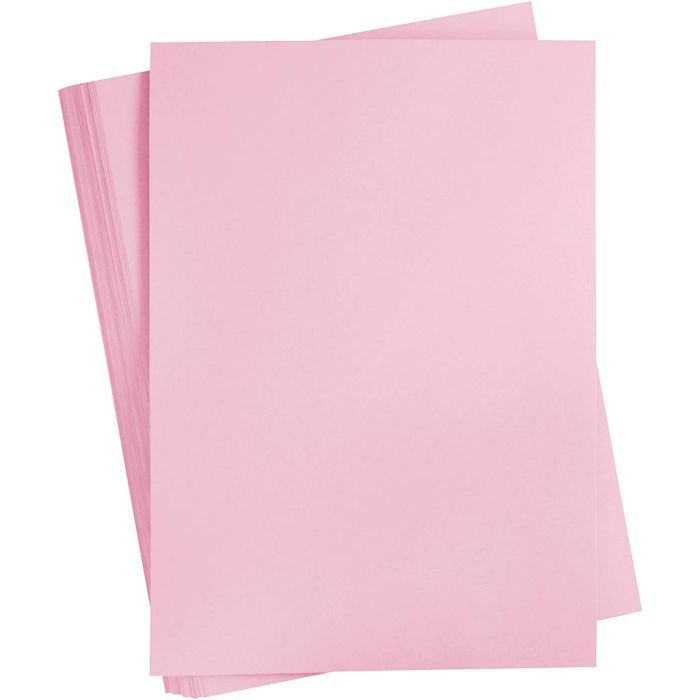 Karton, farbig, A2, Blatt 420x594 mm, 180 g, Hellpink, 100 Bl./ 1 Pck