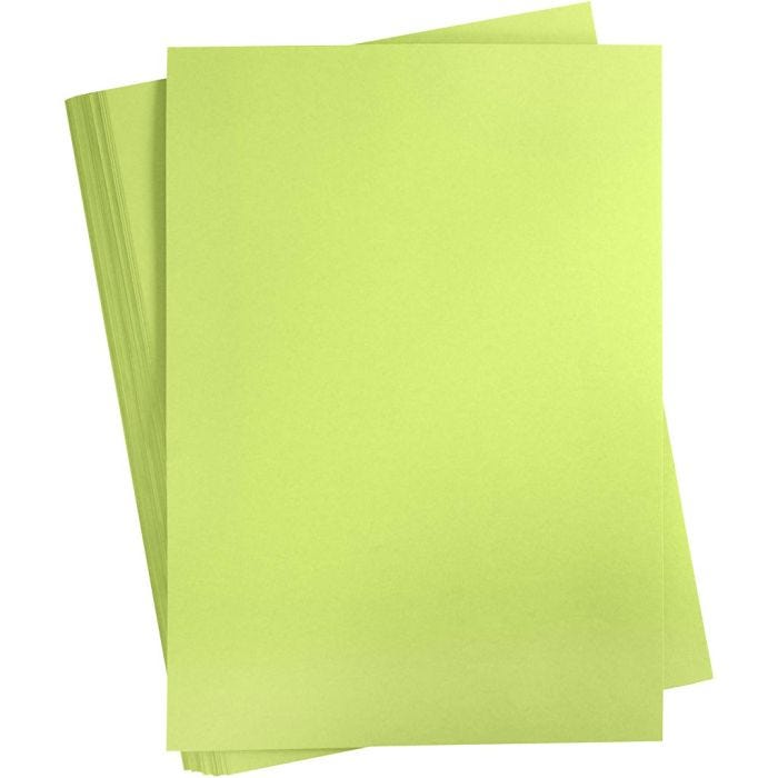 Karton, farbig, A2, Blatt 420x594 mm, 180 g, Hellgrün, 100 Bl./ 1 Pck
