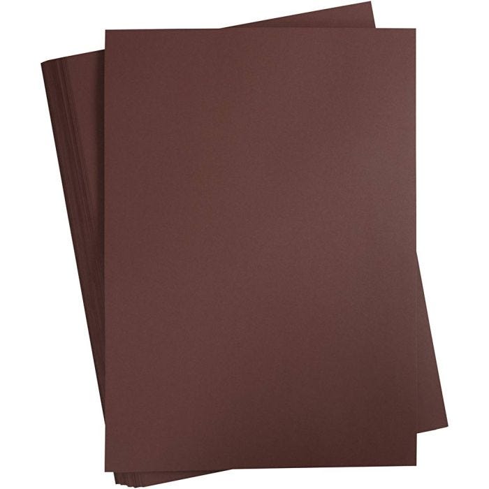 Karton, farbig, A2, Blatt 420x594 mm, 180 g, Dunkelbraun, 100 Bl./ 1 Pck