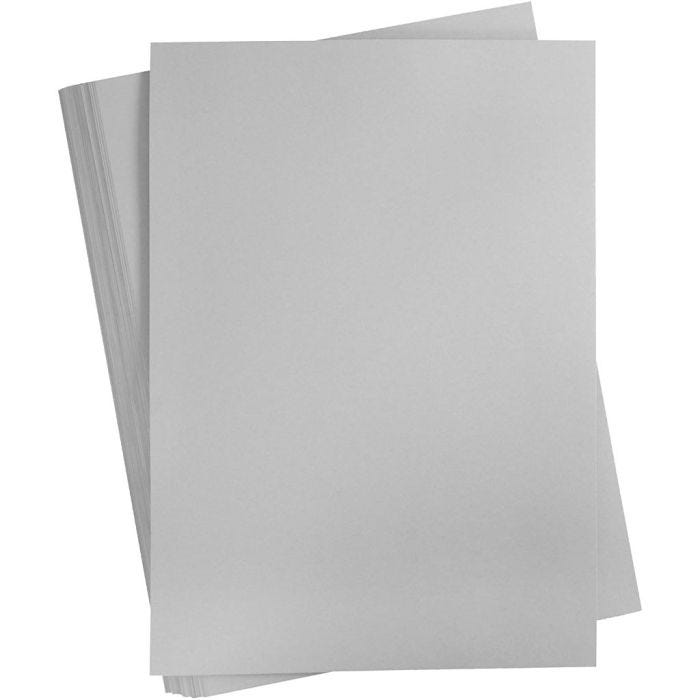 Karton, farbig, A2, Blatt 420x594 mm, 180 g, Grau, 100 Bl./ 1 Pck