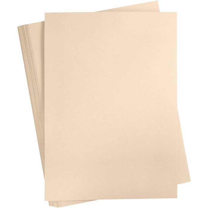 Karton, farbig, A2, Blatt 420x594 mm, 180 g, Beige, 100 Bl./ 1 Pck