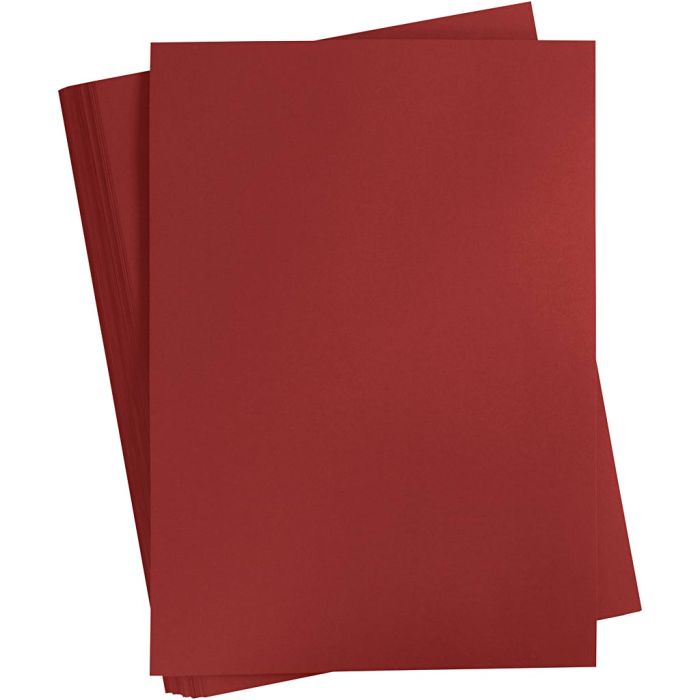 Karton, farbig, A2, Blatt 420x594 mm, 180 g, Dunkelrot, 100 Bl./ 1 Pck