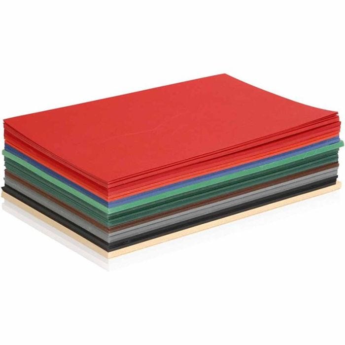 Weihnachts-Karton, A5, Blatt 148x210 mm, 180 g, Sortierte Farben, 300Bl. sort./ 1 Pck