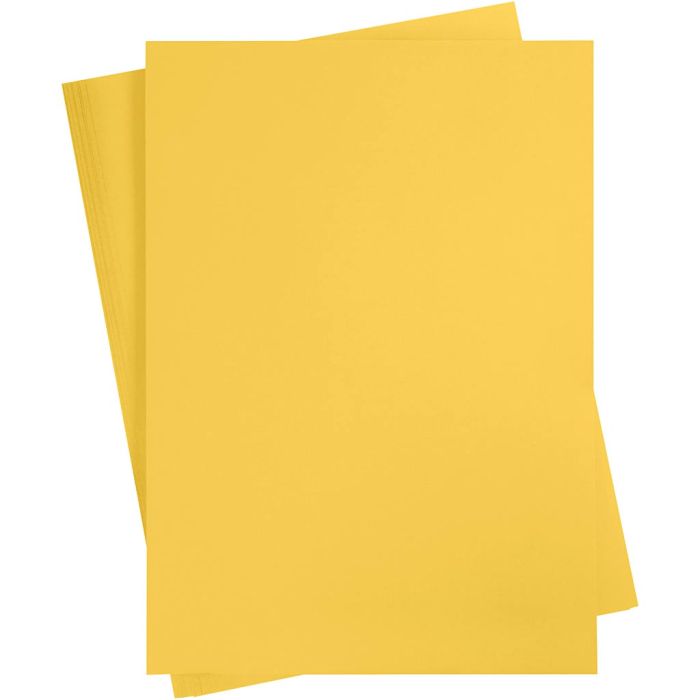 Karton, farbig, A2, Blatt 420x594 mm, 180 g, Sonnengelb, 10 Bl./ 1 Pck