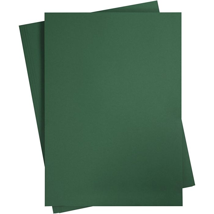 Karton, farbig, A2, Blatt 420x594 mm, 180 g, Dunkelgrün, 10 Bl./ 1 Pck
