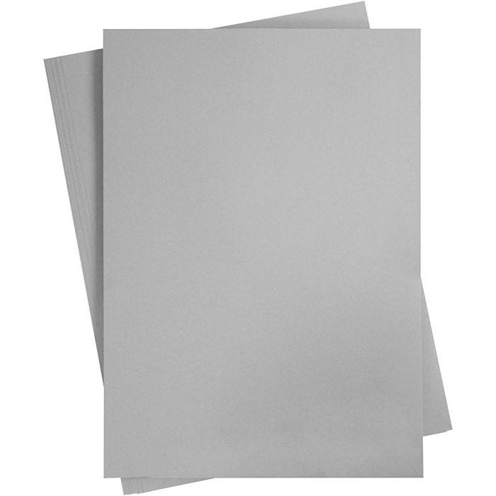 Karton, farbig, A2, Blatt 420x594 mm, 180 g, Grau, 10 Bl./ 1 Pck