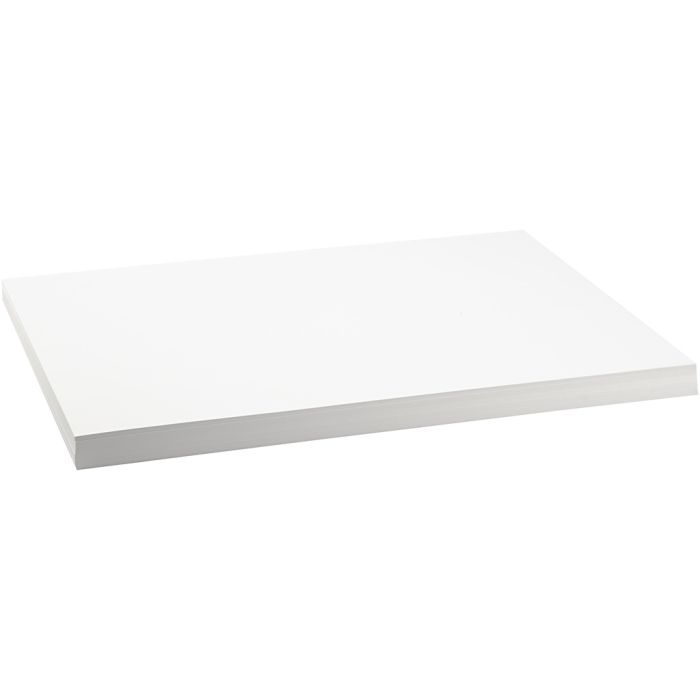 Karton, farbig, A2, Blatt 420x594 mm, 250 g, Weiß, 100 Bl./ 1 Pck